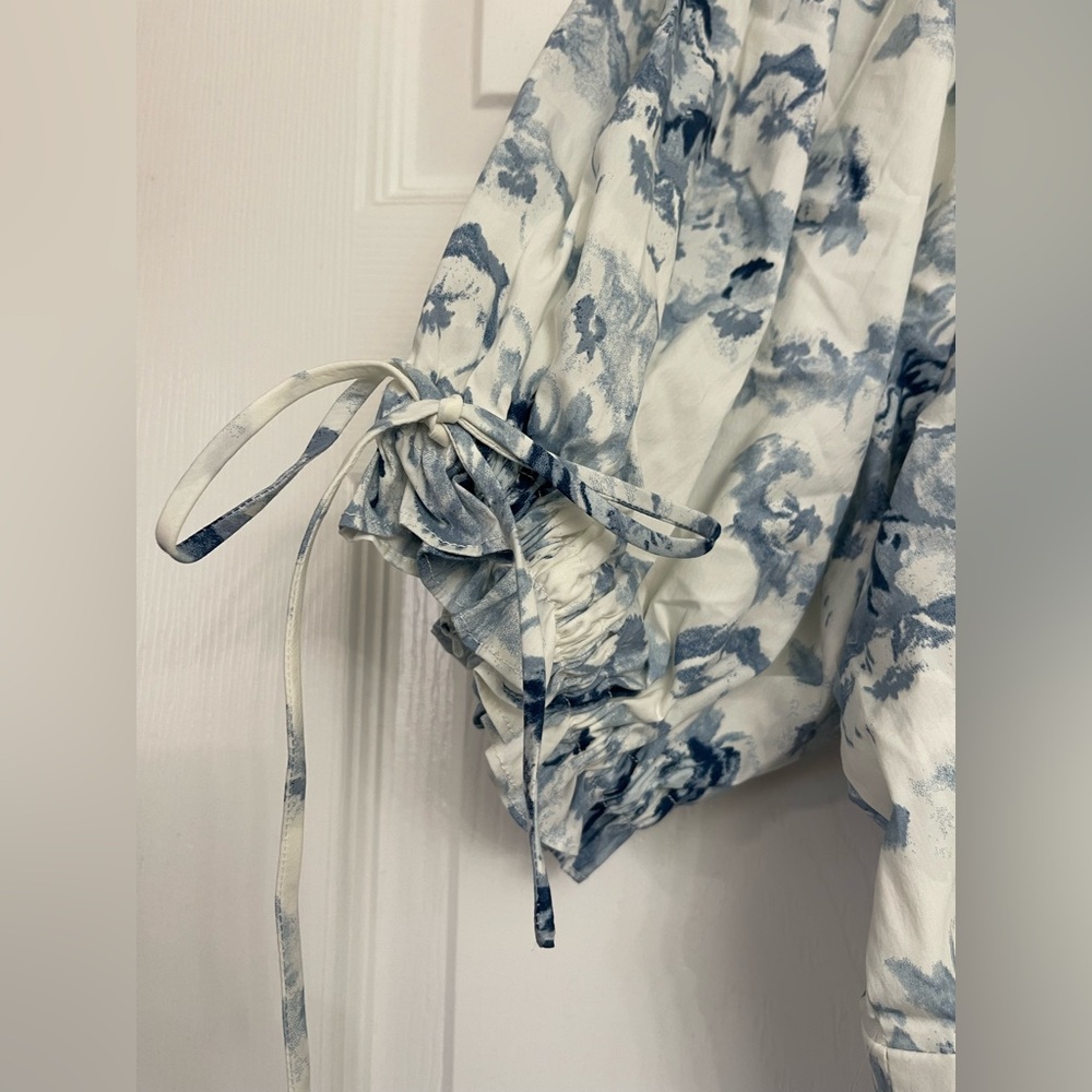 NWT Rachel Parcell Blue Ashley Blur Floral Dress | Size XXL - Picture 5 of 9